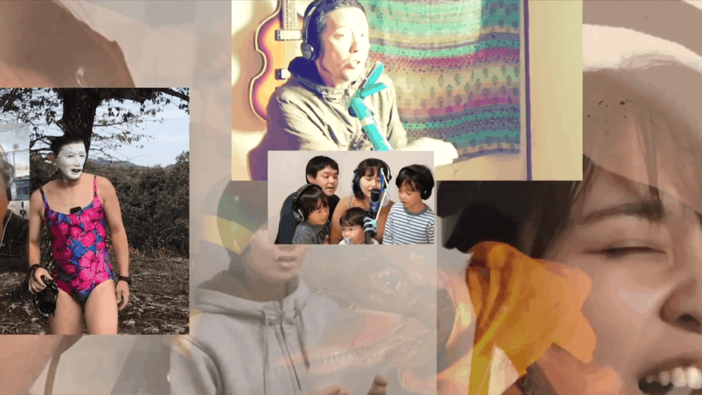 オーバーラップしながら歌う人たちが映し出される演出