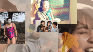 オーバーラップしながら歌う人たちが映し出される演出