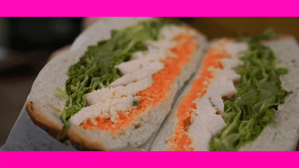 ニューメキシコのメキシカン・サンドウィッチのアップ